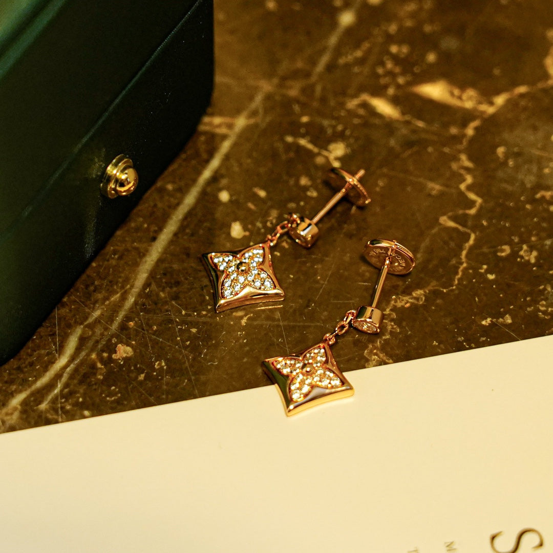 [⭐Spark]STAR DIAMONDS EARRINGS GOLD