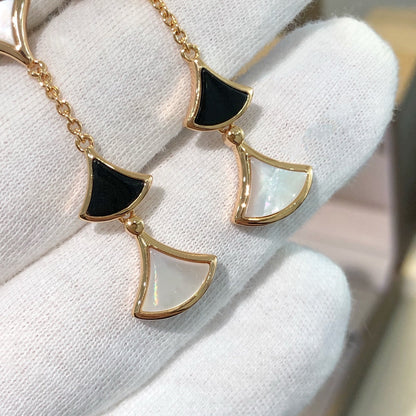 [⭐Spark]DREAM EARRINGS 3 MOTIFS ONYX MOP PINK GOLD