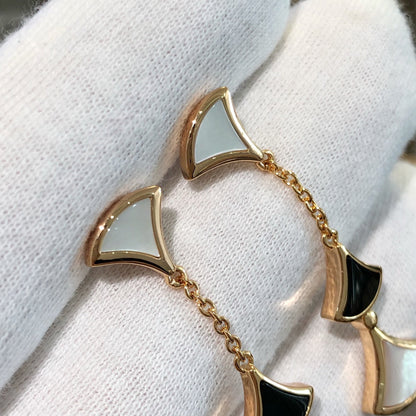 [⭐Spark]DREAM EARRINGS 3 MOTIFS ONYX MOP PINK GOLD