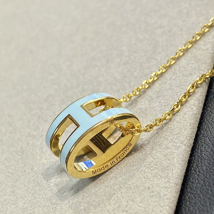 [⭐Spark]POP H LIGHT BLUE NECKLACE