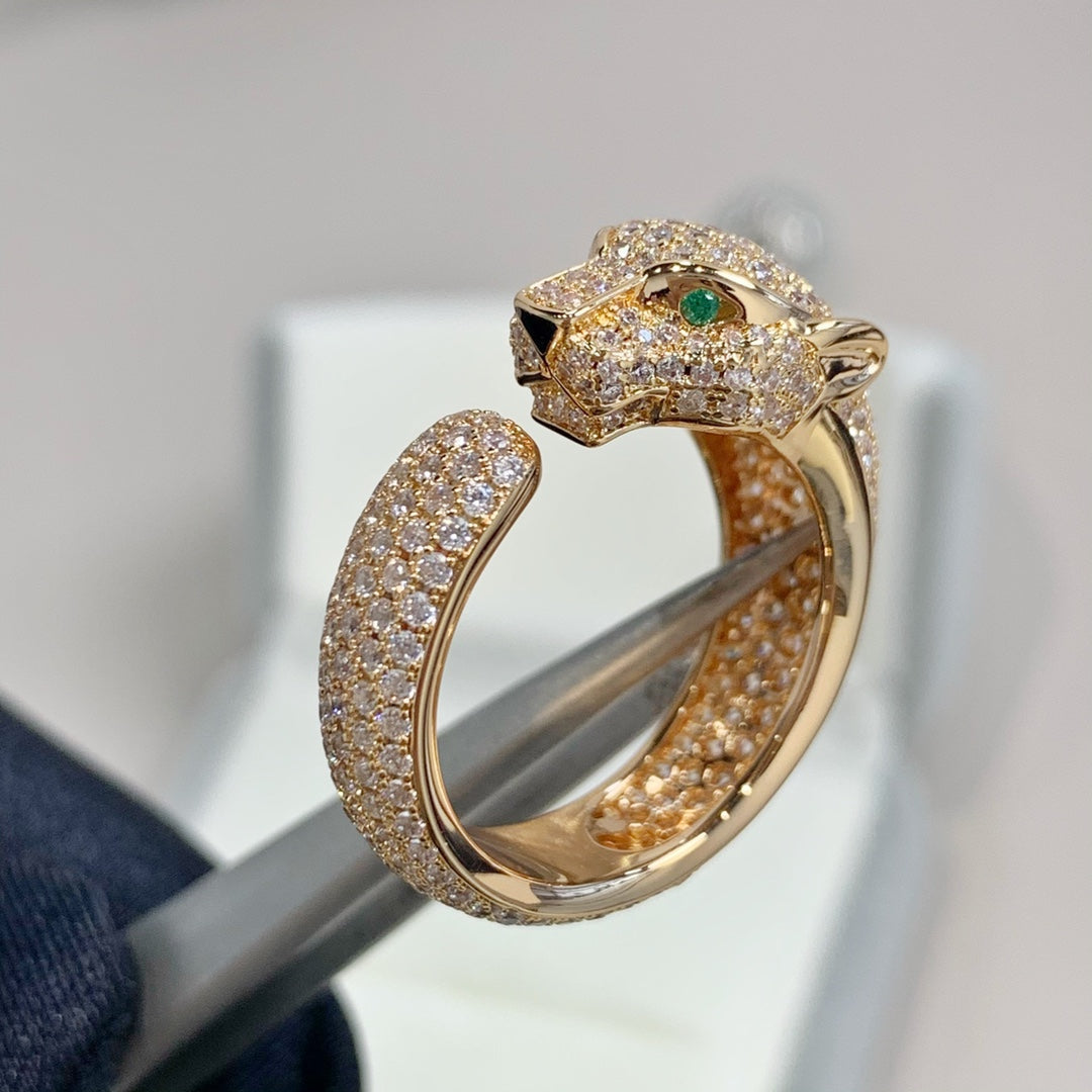 [⭐Spark]PANTHERE PINK GOLD DIAMOND RING