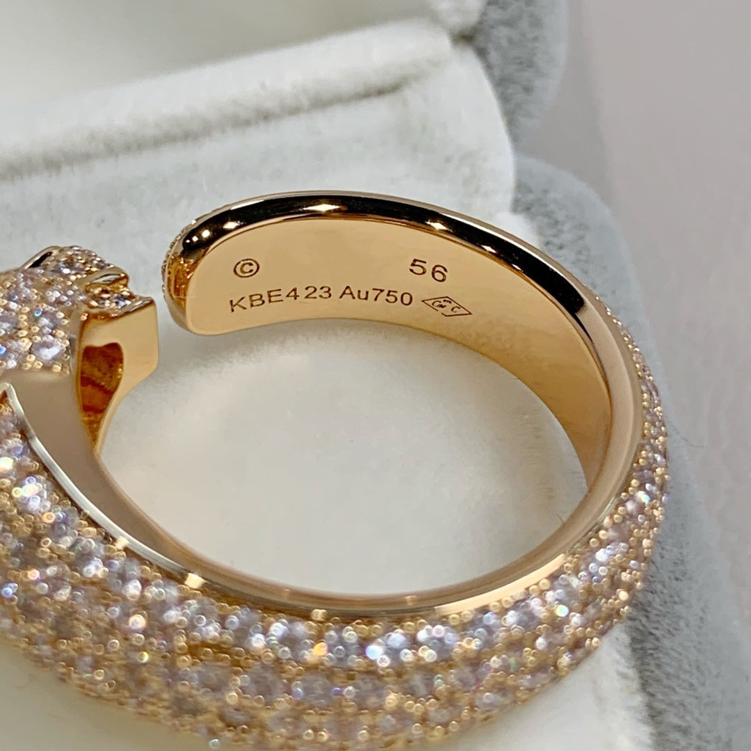 [⭐Spark]PANTHERE PINK GOLD DIAMOND RING