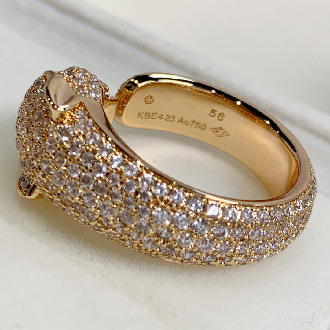 [⭐Spark]PANTHERE PINK GOLD DIAMOND RING