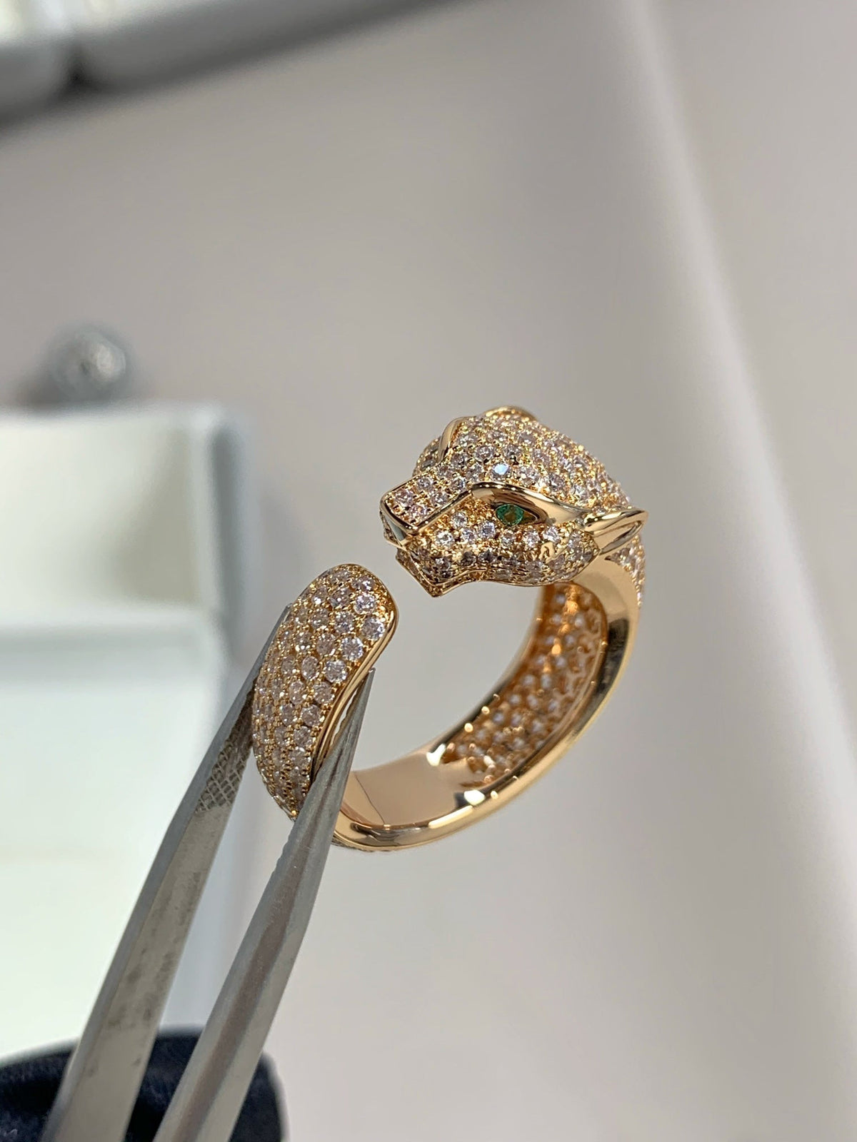 [⭐Spark]PANTHERE PINK GOLD DIAMOND RING