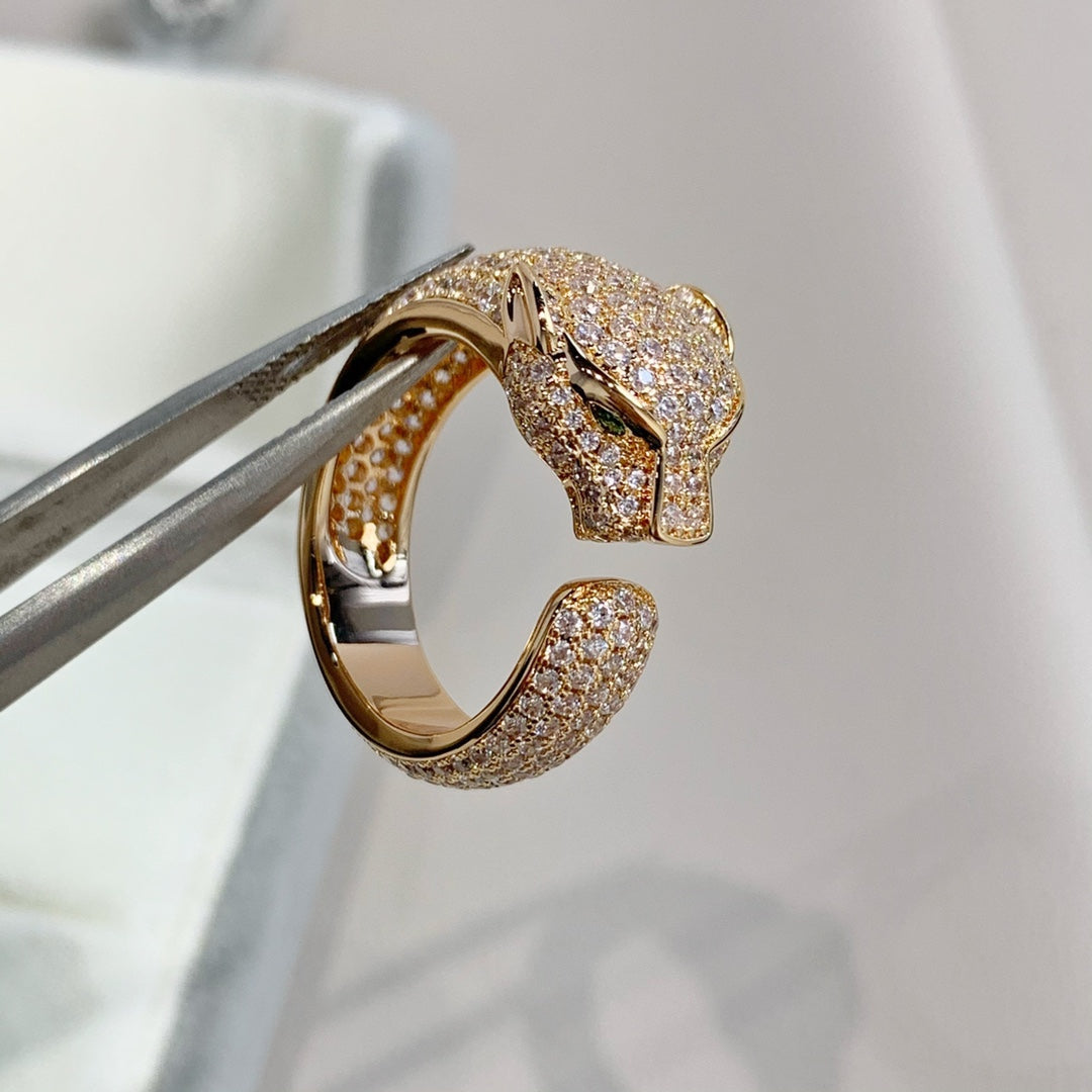 [⭐Spark]PANTHERE PINK GOLD DIAMOND RING