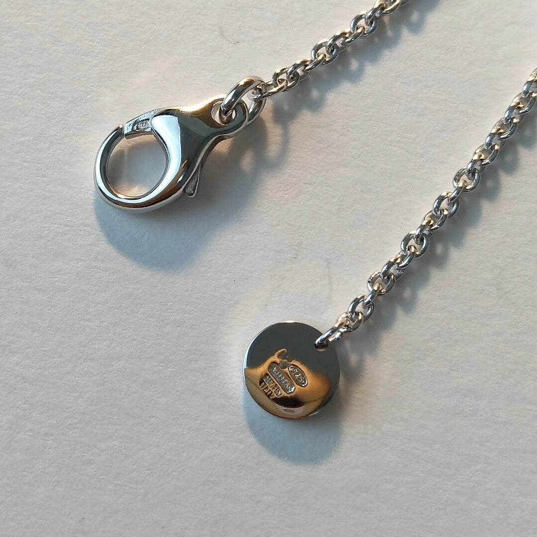 [⭐Spark]ZERO 1 BLACK CERAMIC SILVER NECKLACE