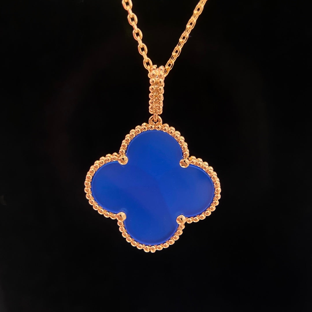 [⭐Spark]CLOVER 25MM NECKLACE TURQUOISE ROSE GOLD