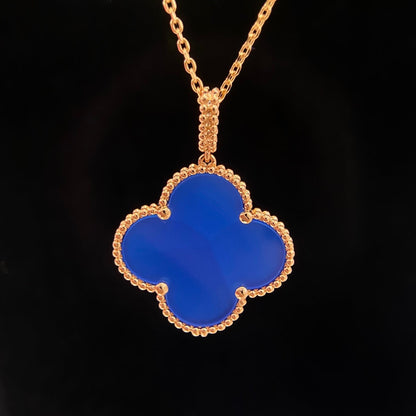 [⭐Spark]CLOVER 25MM NECKLACE TURQUOISE ROSE GOLD
