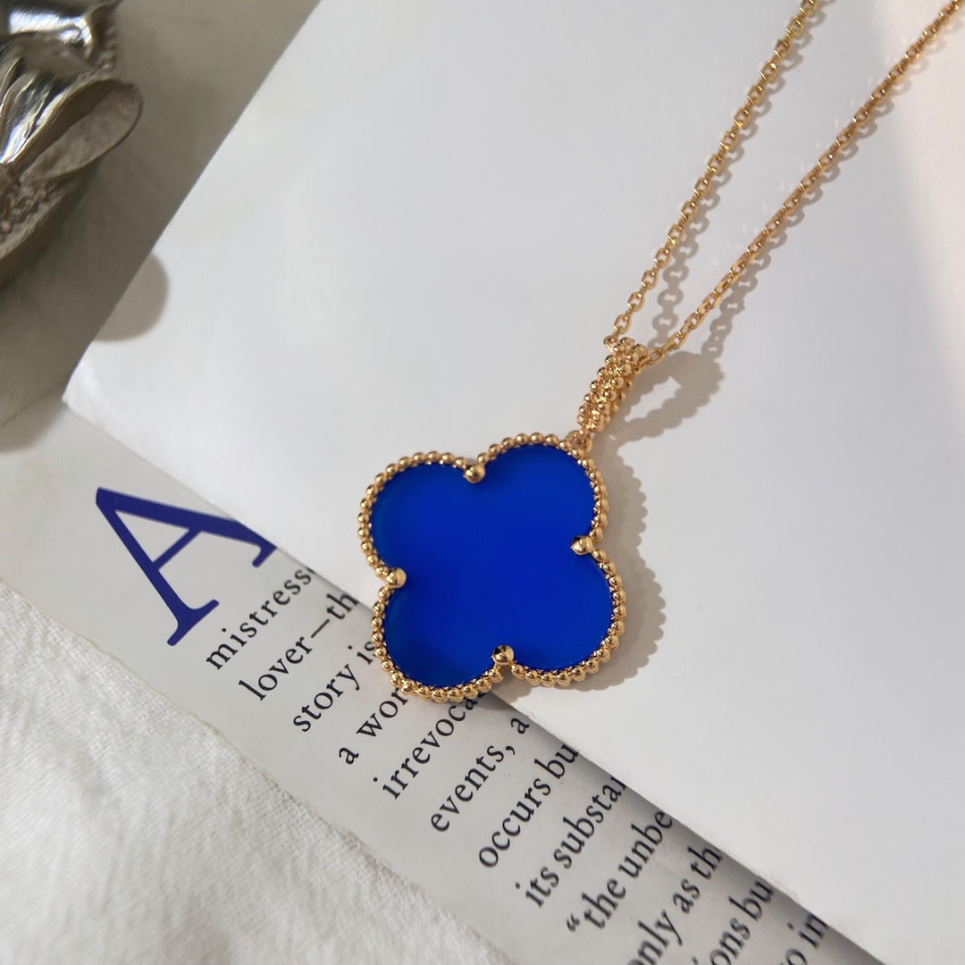 [⭐Spark]CLOVER 25MM NECKLACE TURQUOISE ROSE GOLD