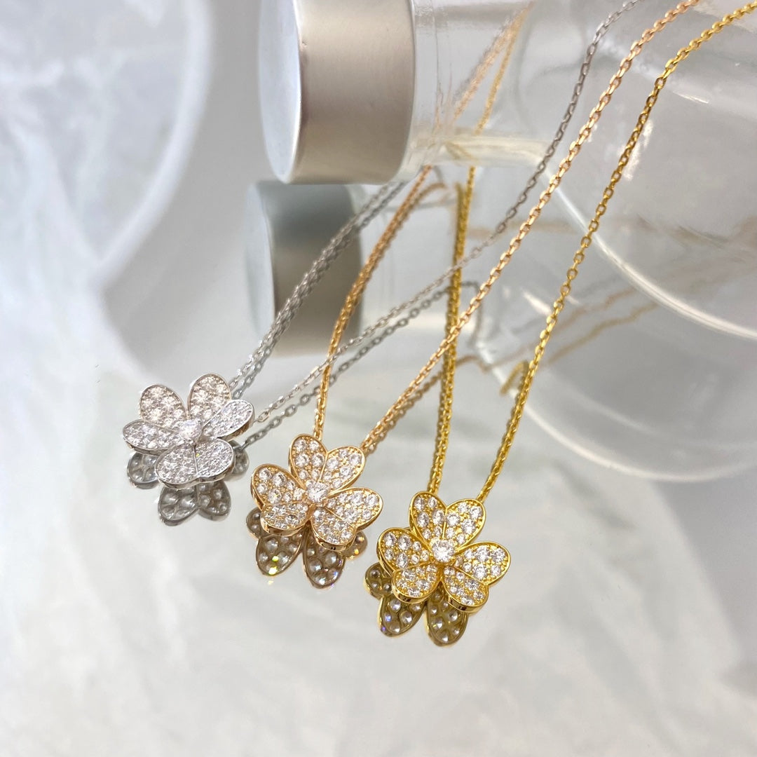[⭐Spark]FLOWER DIAMOND NECKLACE