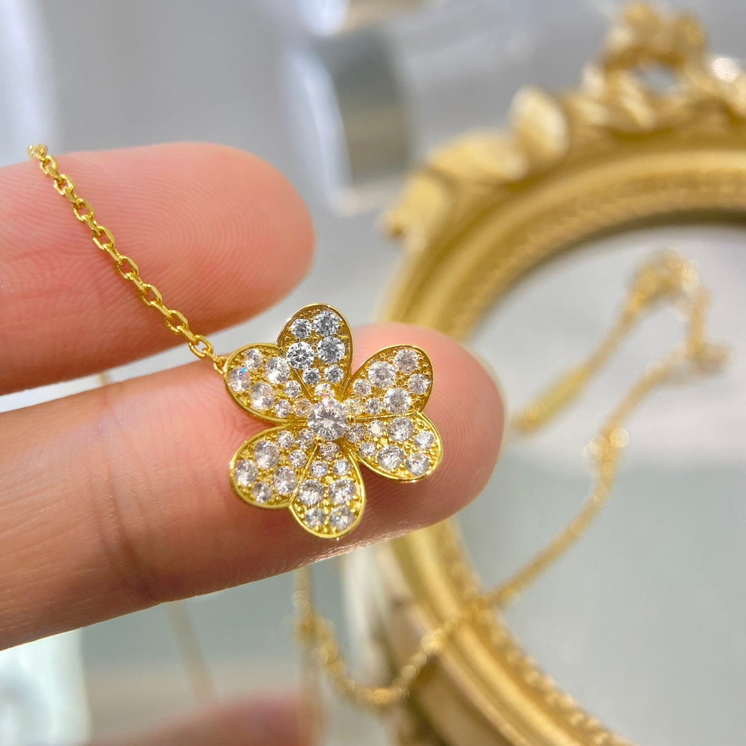 [⭐Spark]FLOWER DIAMOND NECKLACE