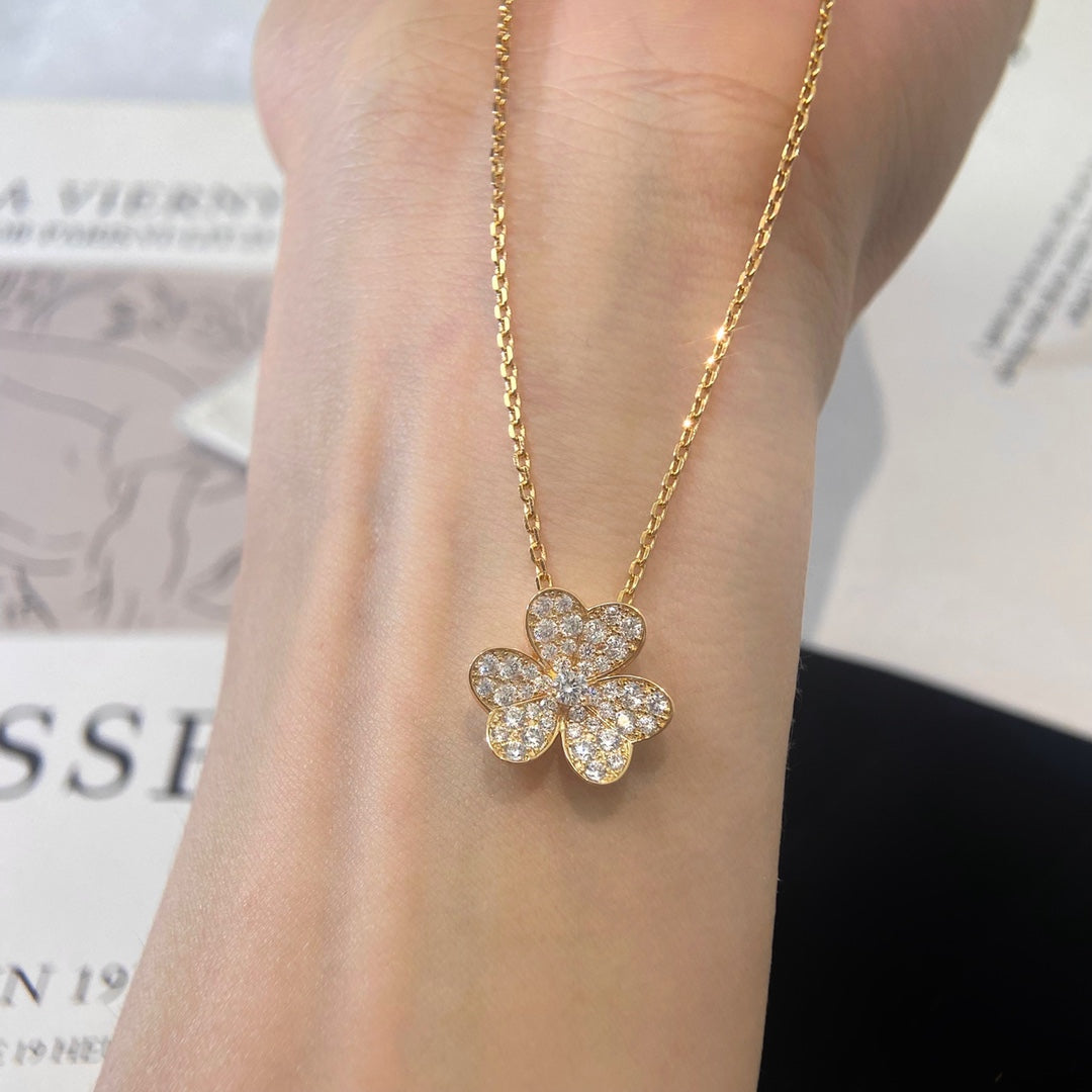 [⭐Spark]FLOWER DIAMOND NECKLACE