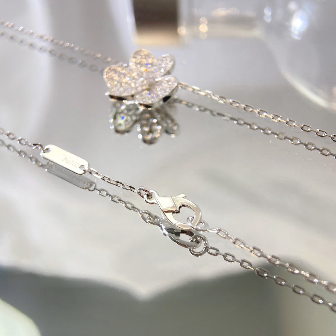 [⭐Spark]FLOWER DIAMOND NECKLACE