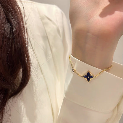 [⭐Spark]COLOR STAR PINK GOLD DIAMOND BRACELET