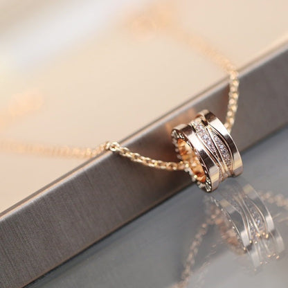 [⭐Spark]ZERO 1 PINK GOLD DIAMOND NECKLACE