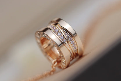 [⭐Spark]ZERO 1 PINK GOLD DIAMOND NECKLACE