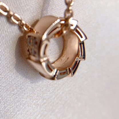 [⭐Spark]SERPENTI PEDANT DIAMOND PINK GOLD NECKLACE