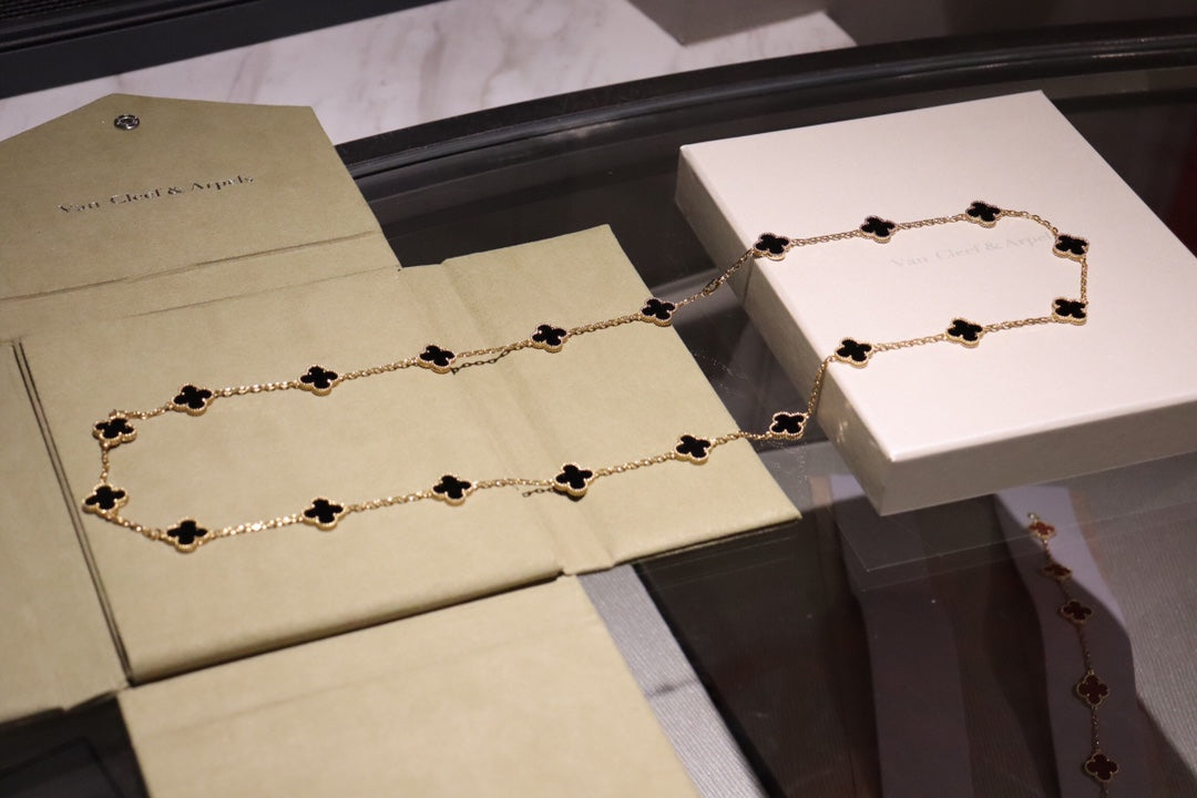 [⭐Spark]CLOVER 20 MOTIFS ONYX ROSE GOLD