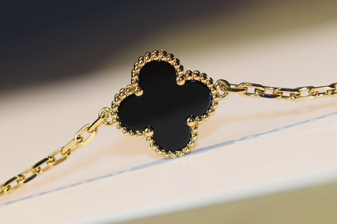 [⭐Spark]CLOVER 20 MOTIFS ONYX ROSE GOLD
