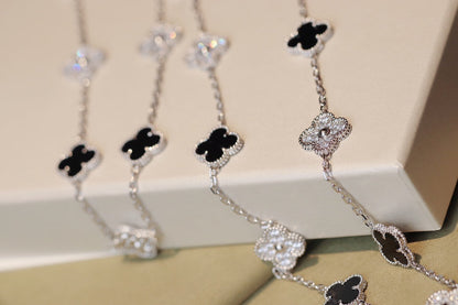 [⭐Spark]CLOVER 20 MOTIFS ONYX DIAMOND SILVER