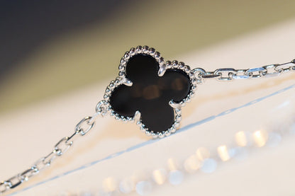[⭐Spark]CLOVER 20 MOTIFS ONYX DIAMOND SILVER