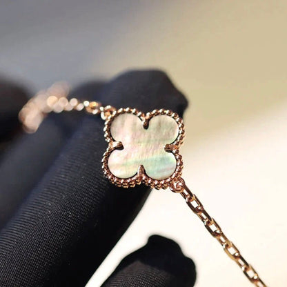 [⭐Spark]CLOVER 20 MOTIFS DARK MOP DIAMOND  NECKLACE