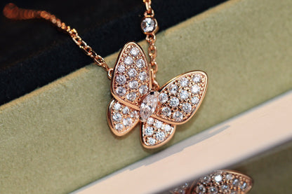 [⭐Spark]BUTTERFLY DIAMOND NECKLACE