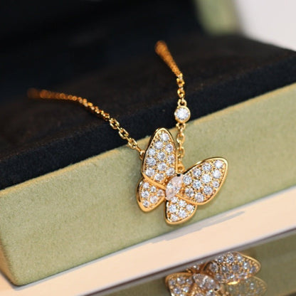 [⭐Spark]BUTTERFLY DIAMOND NECKLACE