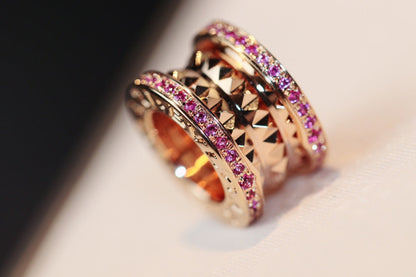 [⭐Spark]ZERO 1 ROCK PINK GOLD PINK DIAMOND NECKLACE