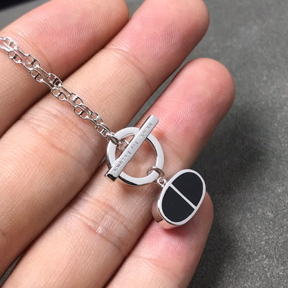 [⭐Spark]CHAINE VERSO BLACK CERAMIC  NECKLACE