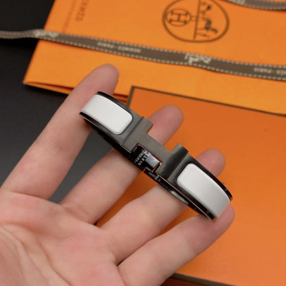 [⭐Spark]H BRACELET 12MM BLACK WHITE CERAMIC