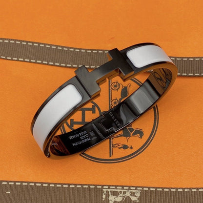 [⭐Spark]H BRACELET 12MM BLACK WHITE CERAMIC