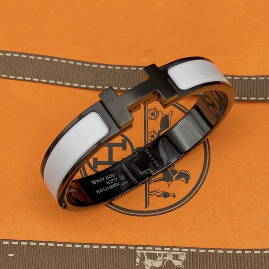 [⭐Spark]H BRACELET 12MM BLACK WHITE CERAMIC