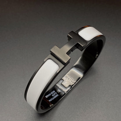 [⭐Spark]H BRACELET 12MM BLACK WHITE CERAMIC