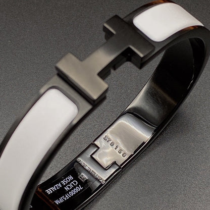 [⭐Spark]H BRACELET 12MM BLACK WHITE CERAMIC