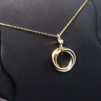 [⭐Spark]TRINITY SILVER GOLD PINK GOLD NECKLACE
