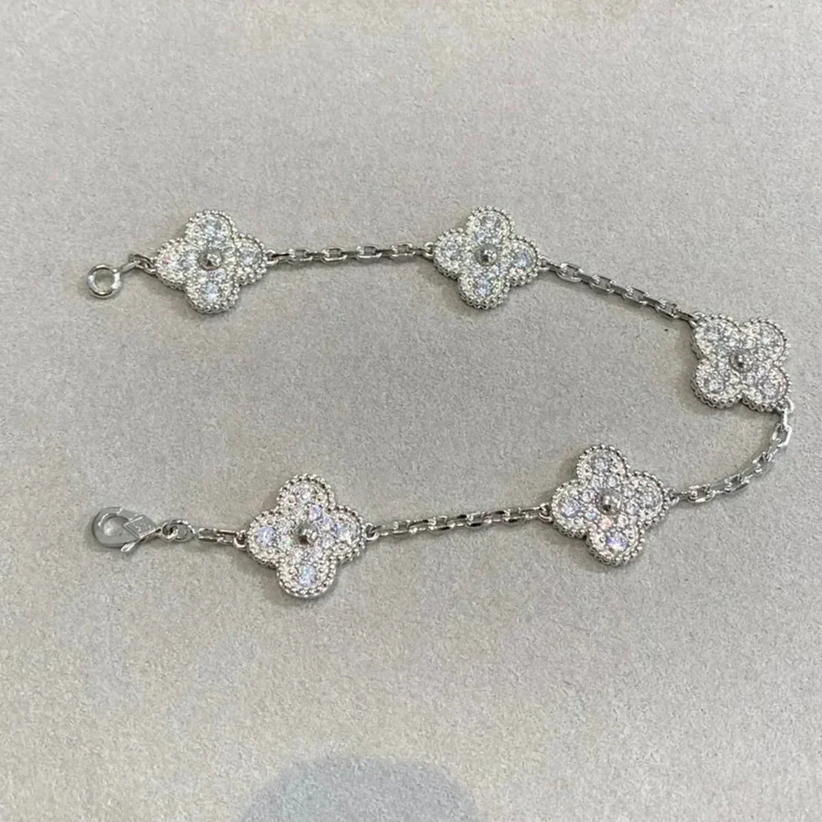 [⭐Spark] CLOVER 5 MOTIF FULL DIAMOND BRACELET COLLECTION