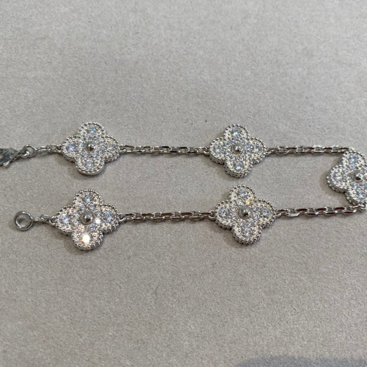 [⭐Spark] CLOVER 5 MOTIF FULL DIAMOND BRACELET COLLECTION