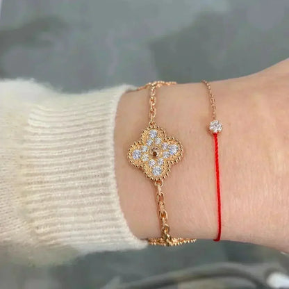 [⭐Spark] CLOVER 5 MOTIF FULL DIAMOND BRACELET COLLECTION