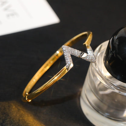 [⭐Spark]VOLTE UPSITE DOWN GOLD DIAMOND BRACELET