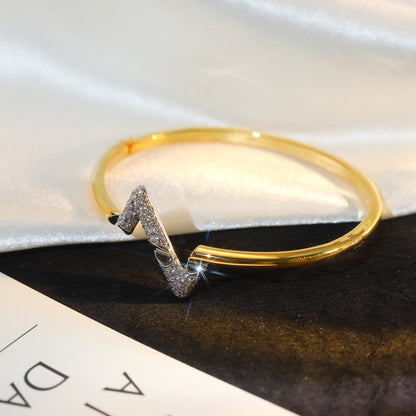 [⭐Spark]VOLTE UPSITE DOWN GOLD DIAMOND BRACELET
