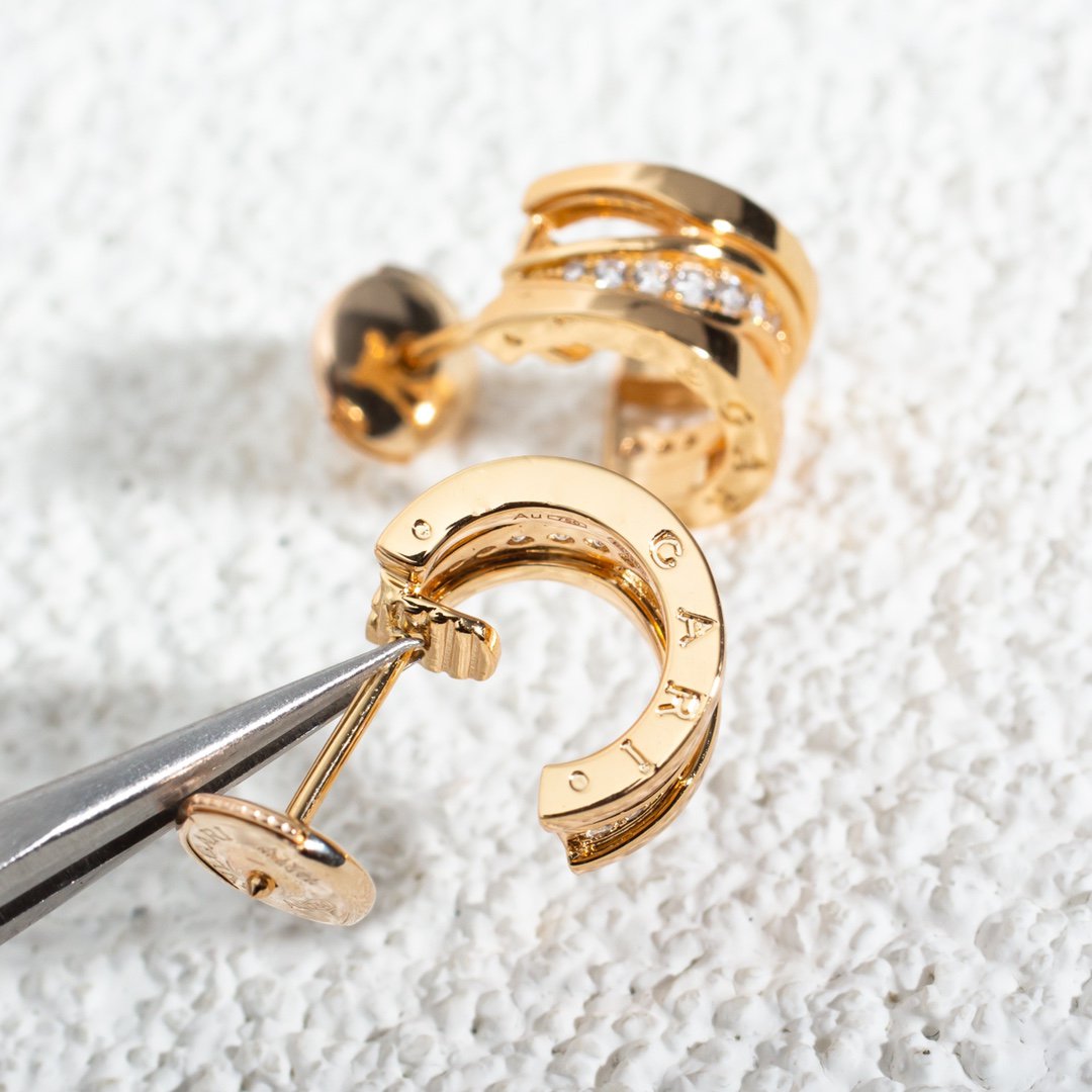 [⭐Spark]ZERO 1 PINK GOLD DIAMONDS EARRINGS