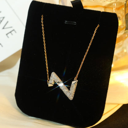 [⭐Spark]VOLT SILVER DIAMOND PEDANT NECKLACE