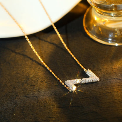 [⭐Spark]VOLT SILVER DIAMOND PEDANT NECKLACE