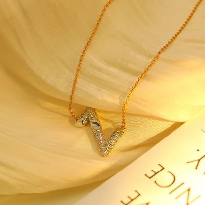 [⭐Spark]VOLT SILVER DIAMOND PEDANT NECKLACE