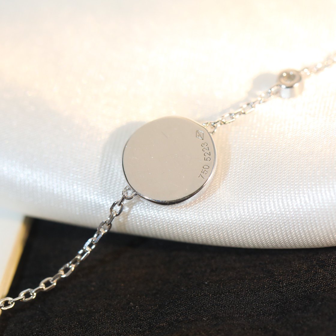 [⭐Spark]SUN MOTIF PINK MOP SILVER BRACELET