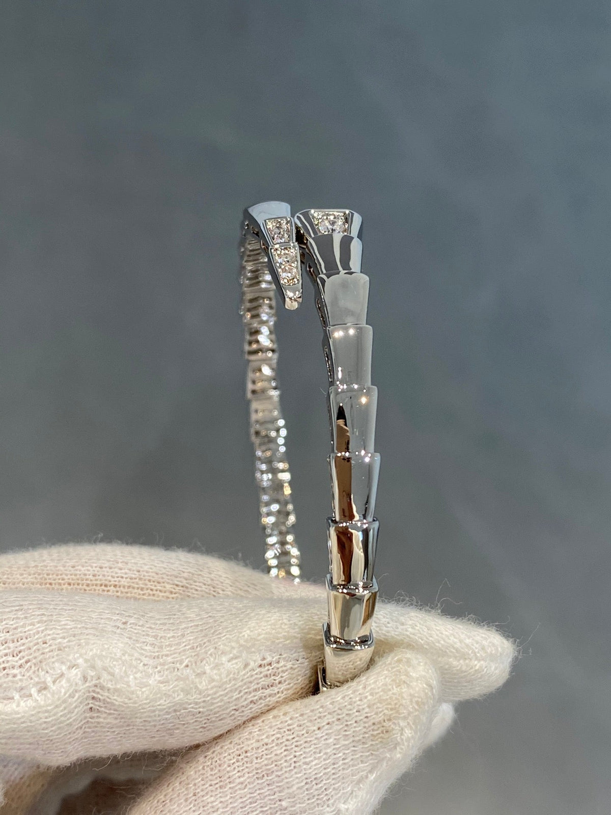 [⭐Spark]SERPENTI BRACELET DIAMONDS SILVER
