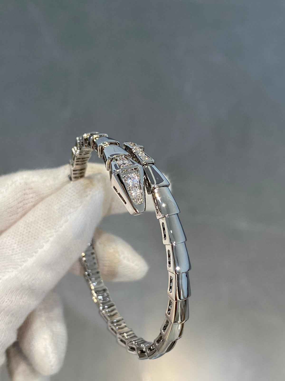 [⭐Spark]SERPENTI BRACELET DIAMONDS SILVER