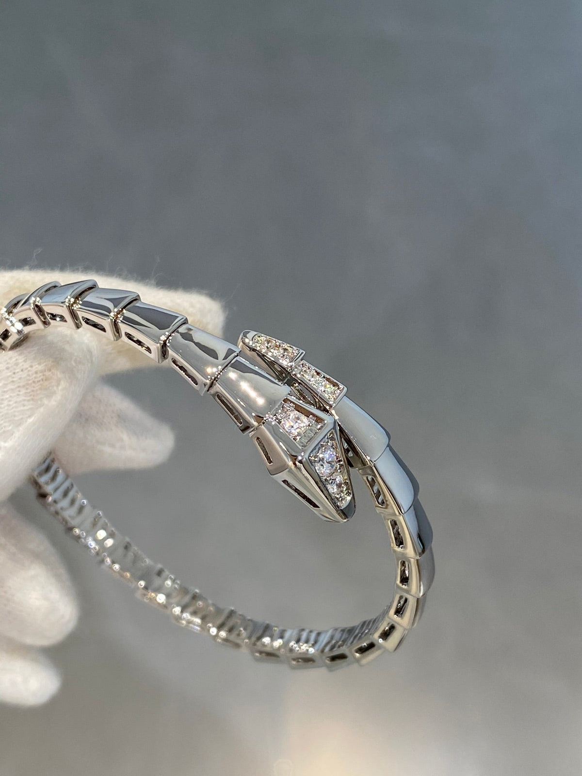 [⭐Spark]SERPENTI BRACELET DIAMONDS SILVER