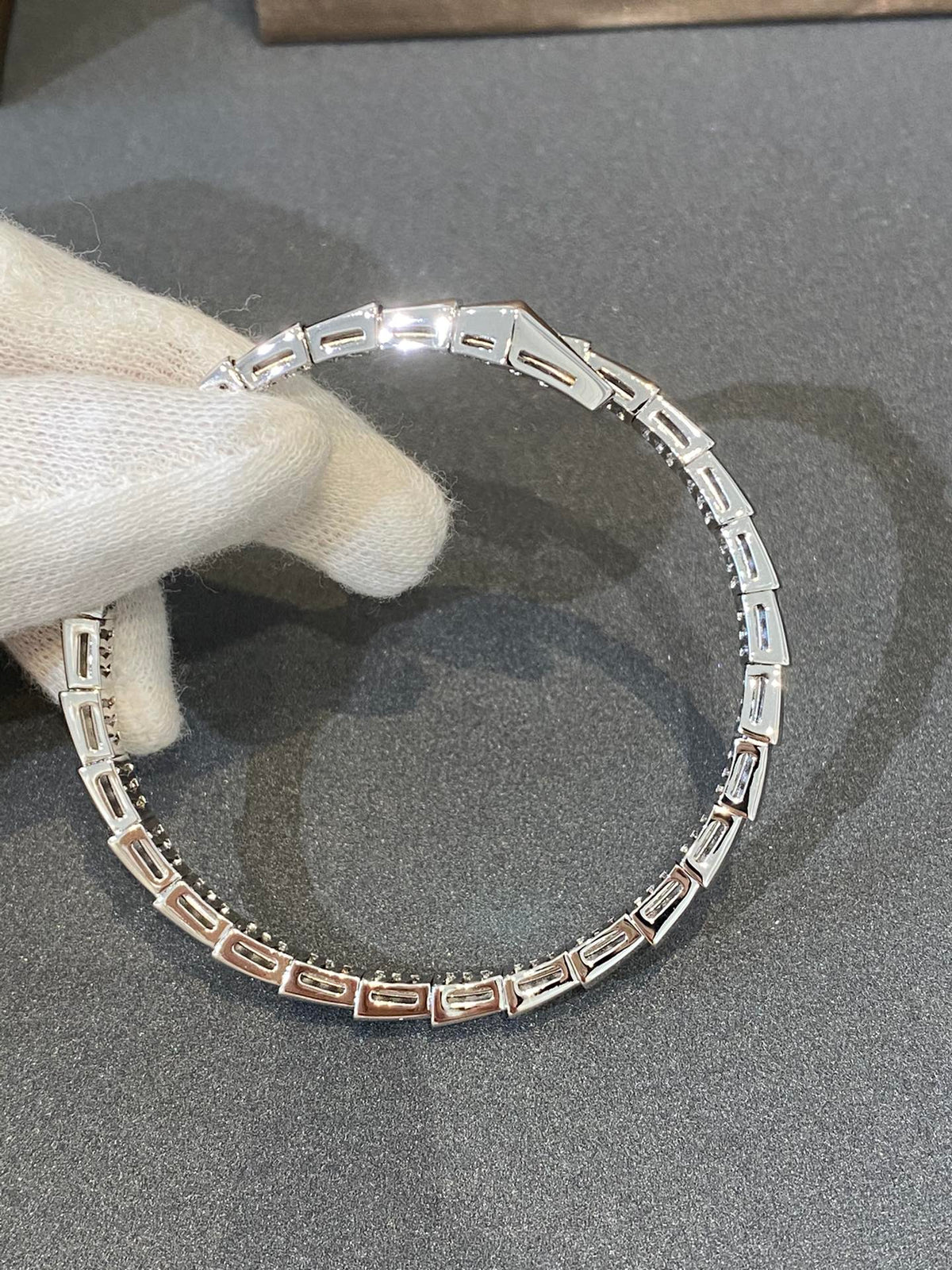 [⭐Spark]SERPENTI BRACELET DIAMONDS SILVER